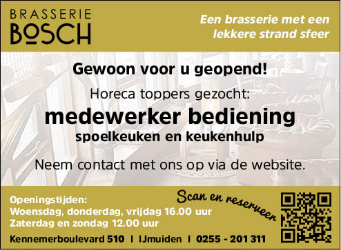 Vacature Medewerker Bediening