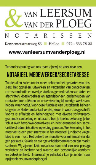 Vacature Notarieel Medewerker/Secretaresse