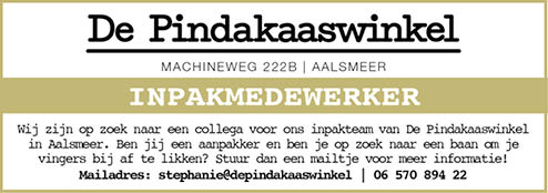 Vacature Inpakmedewerker