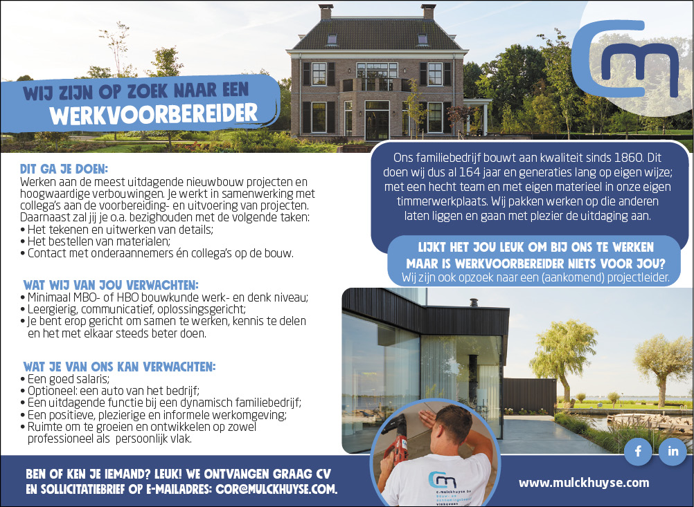 Vacature Werkvoorbereider