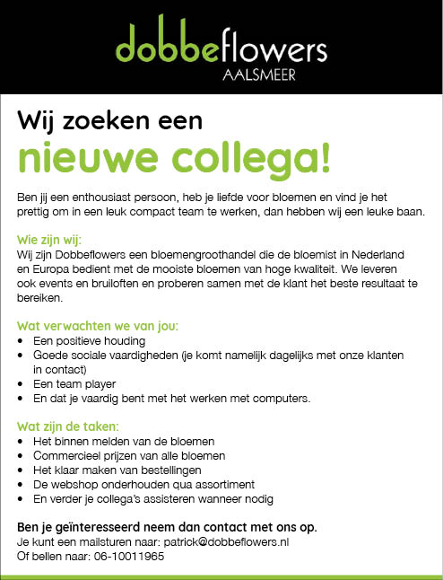 Vacature Allround medewerker