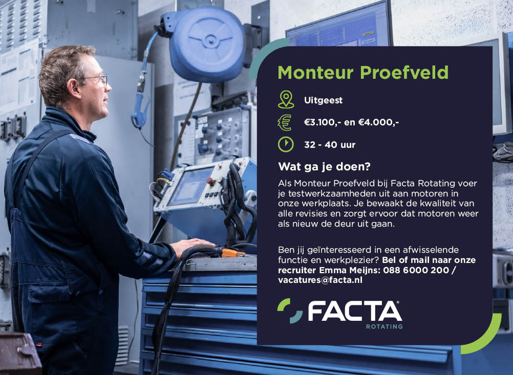 Vacature Monteur Proefveld