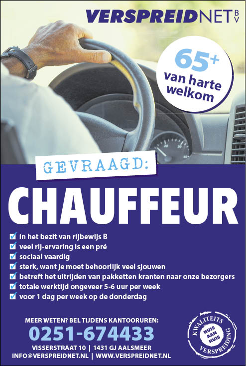 Vacature Chauffeur