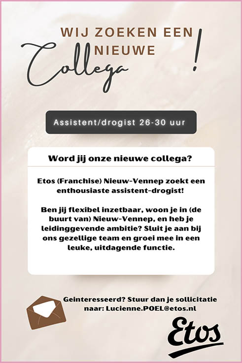 Vacature Assistent/drogist