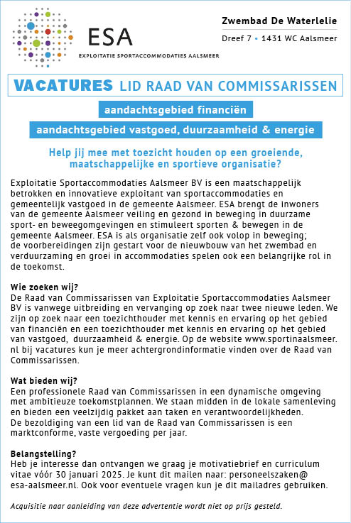 Vacature Lid Raad van Commissarissen