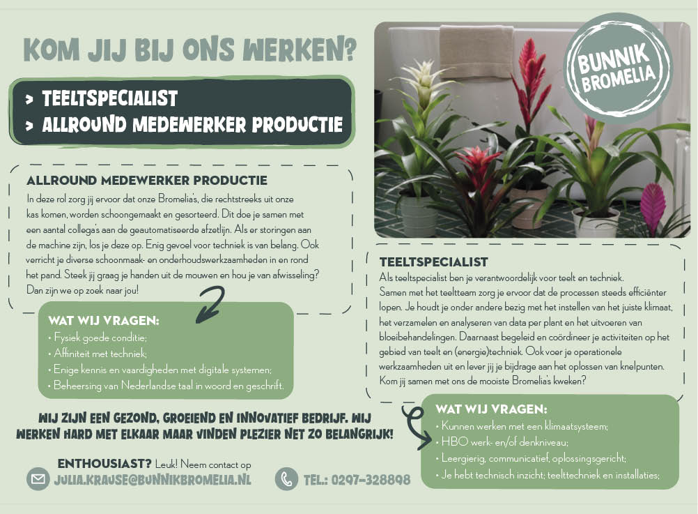 Vacature Diverse functies