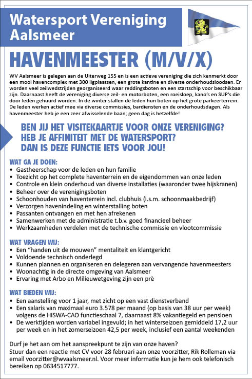 Vacature Havenmeester