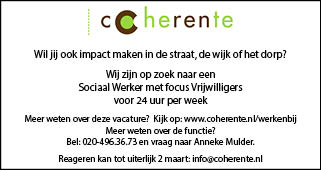 Vacature Sociaal Werker met focus Vrijwilligers