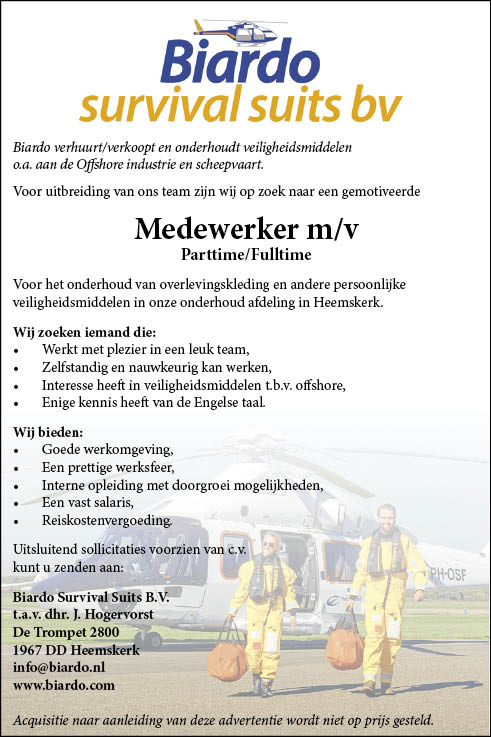 Vacature Medewerker m/v