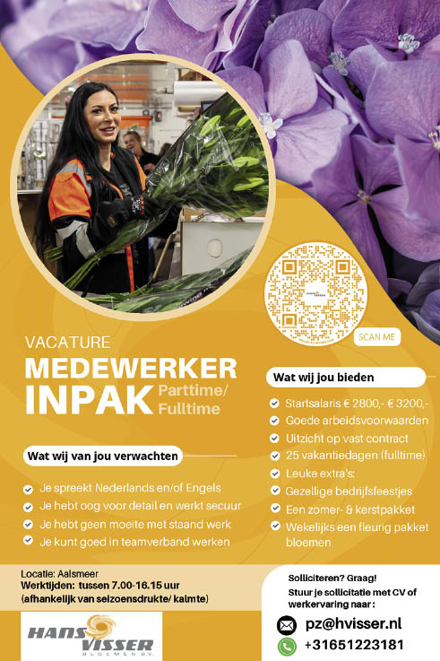 Vacature Medewerker Inpak