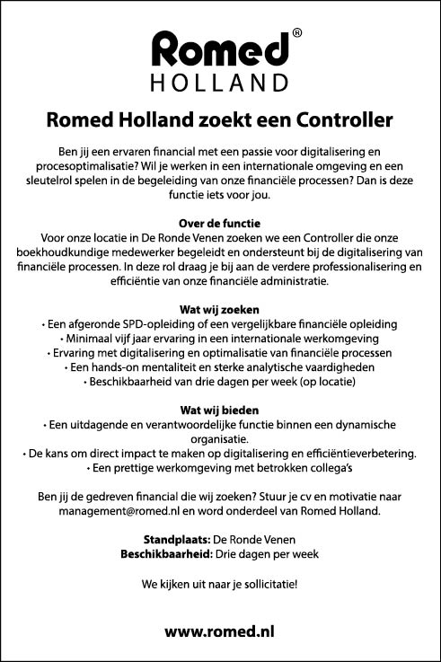 Vacature Controller