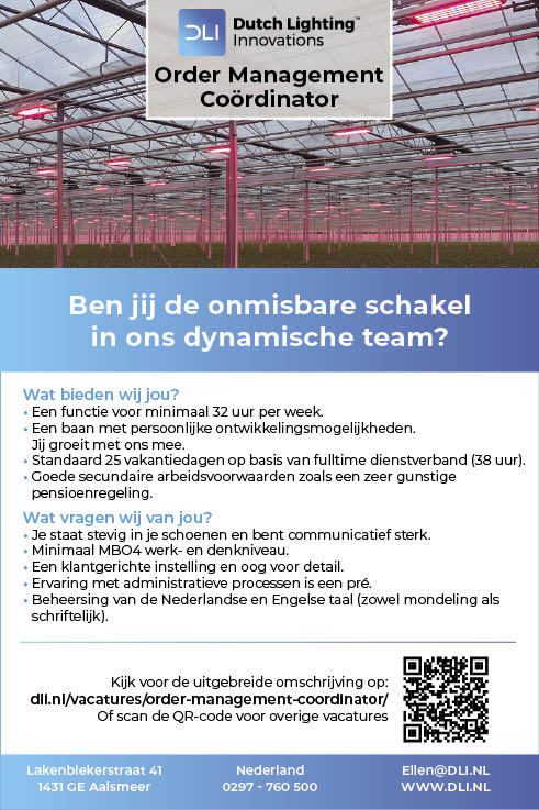 Vacature Order Management Coördinator