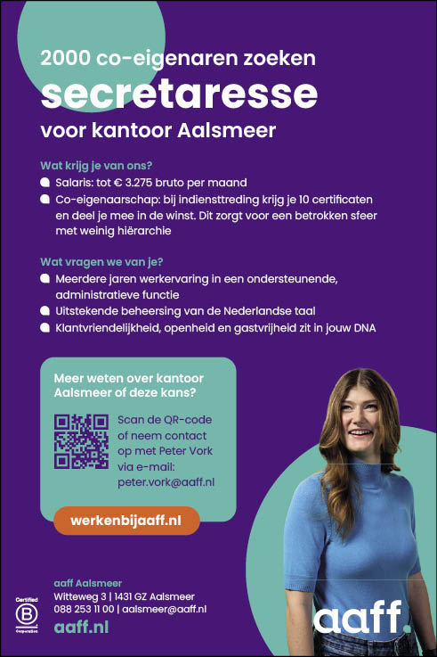 Vacature Secretaresse