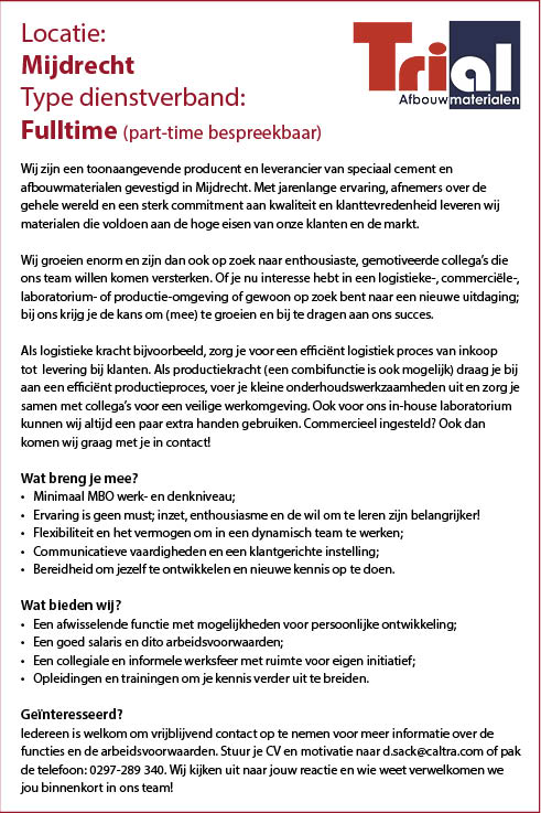 Vacature Diverse functies