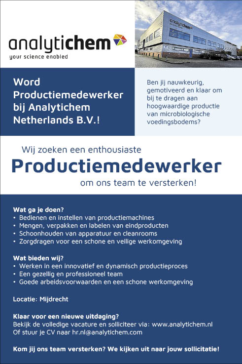 Vacature Productiemedewerker