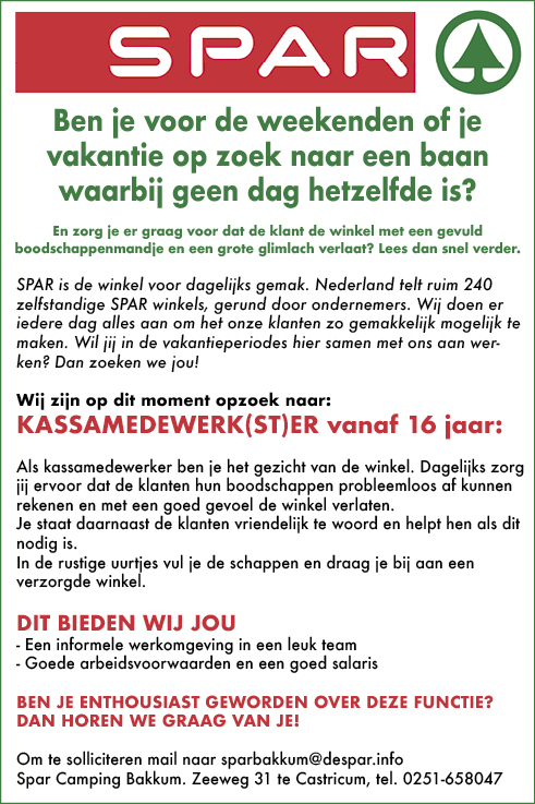 Vacature Kassamedewerk(st)er