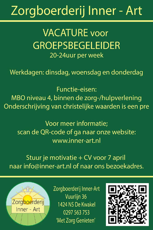 Vacature Groepsbegeleider