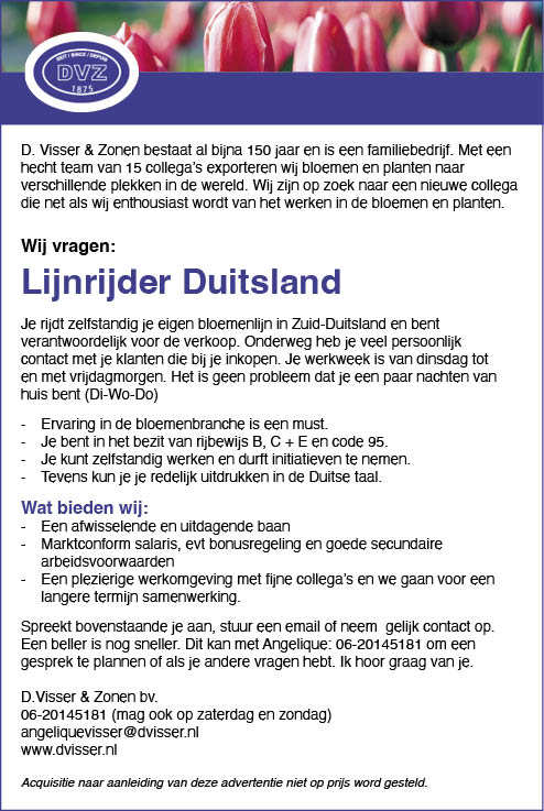 Vacature Lijnrijder Duitsland